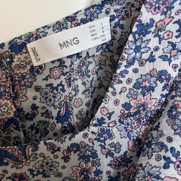 Mango Floral Blue Women's Top - Picture 5 of 5